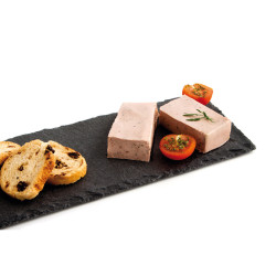 Slate Effect Ceramic Tray Quid Gastro Fun Black (30 x 10 cm) (12 Units)