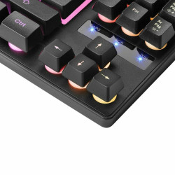 Gaming Keyboard Mars Gaming MKTKLES Spanish Qwerty Black LED RGB