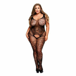 Crotchless Suspender Bodystocking Queen Size Baci Lingerie 00308