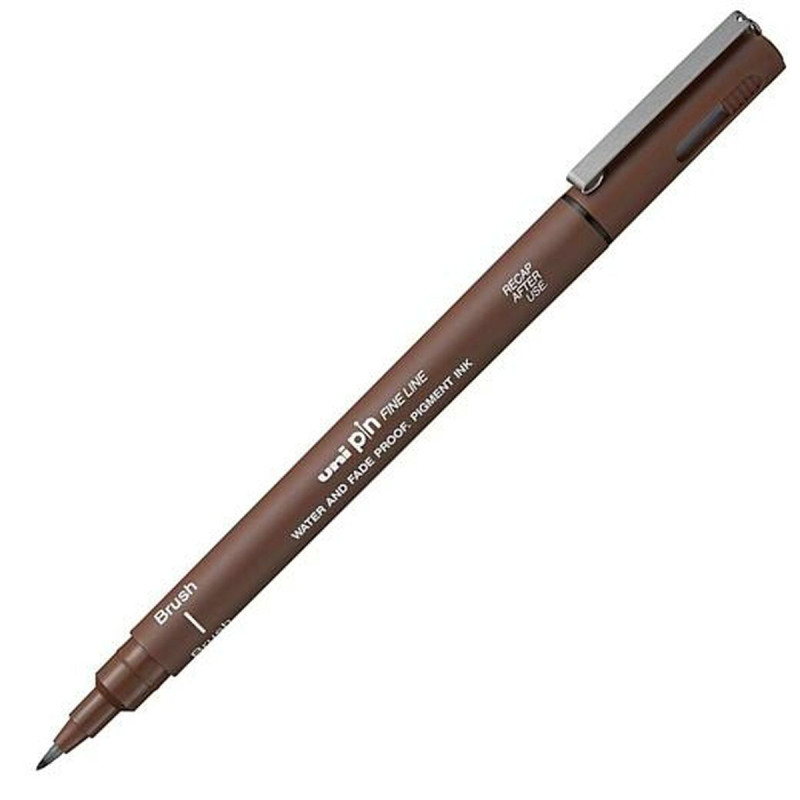 Permanent marker Uni-Ball PINBR-200(S) Paintbrush Sepia 12 Pieces