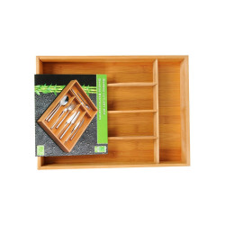 Cutlery Organiser 5five Wood Bamboo (34 x 25 x 4,5 cm)