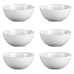 Set of bowls Luminarc Diwali White Glass (18 cm) (6 pcs)