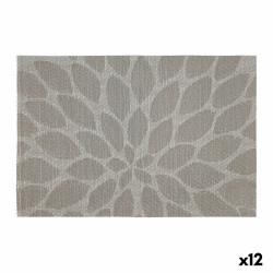 Table Mat Bidasoa Ikonic Sheets Grey PVC (45 x 30 cm) (Pack 12x)