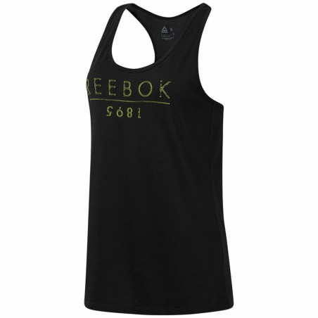 Women's Sleeveless T-shirt Reebok 1895 Race Black