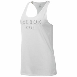 Women's Sleeveless T-shirt Reebok 1895 Race White