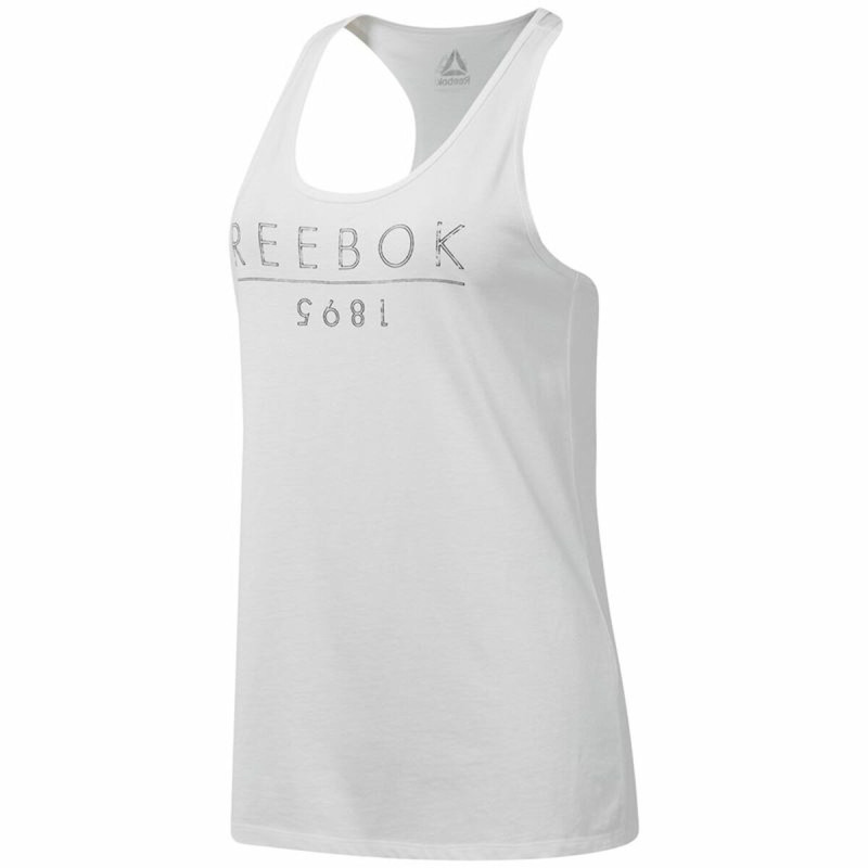 Women's Sleeveless T-shirt Reebok 1895 Race White