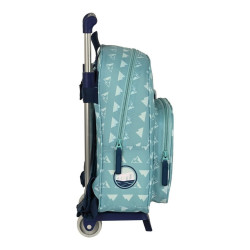 School Rucksack with Wheels National Geographic Below zero Blue 28 x 34 x 10 cm