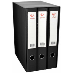 Lever Arch File Grafoplas Black 35 x 29 x 18 cm