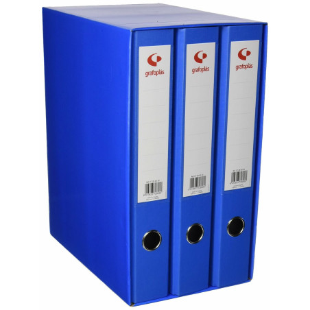 Lever Arch File Grafoplas Blue 35 x 29 x 18 cm