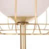 Floor Lamp 40 x 40 x 144 cm Crystal Golden Metal White