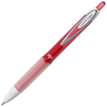 Liquid ink pen Uni-Ball Rollerball Signo UM-207 Red 0,4 mm (12 Pieces)