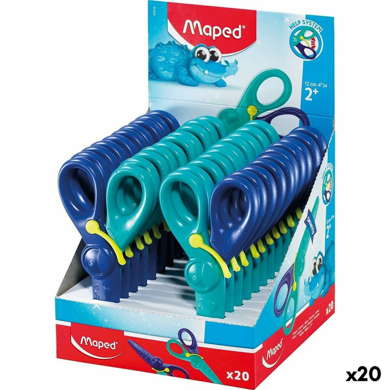 Scissors Maped Kidipulse Children's 12 cm Blue (20 Units)