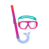 Snorkel Goggles and Tube for Children Bestway Green Pink Multicolour