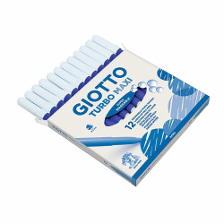 Set of Felt Tip Pens Giotto Turbo Maxi Blue (5 Units)