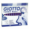 Set of Felt Tip Pens Giotto Turbo Maxi Violet (5 Units)