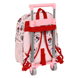 School Rucksack with Wheels Minnie Mouse Me time Pink (28 x 34 x 10 cm)