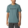 Men’s Short Sleeve T-Shirt Columbia CSC Basic Logo Cyan