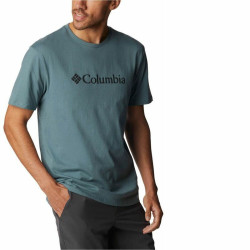 Men’s Short Sleeve T-Shirt Columbia CSC Basic Logo Cyan