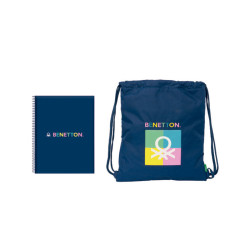 Stationery Set Benetton Cool Navy Blue 2 Pieces