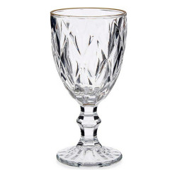 Wine glass Golden Transparent Glass 6 Units (330 ml)