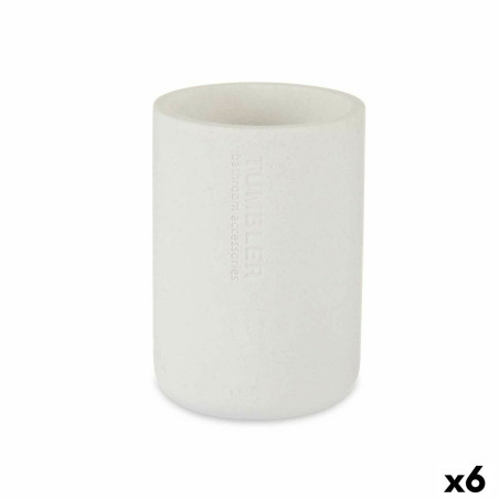 Toothbrush Holder White Resin 7,8 x 10,5 x 7,8 cm (6 Units)