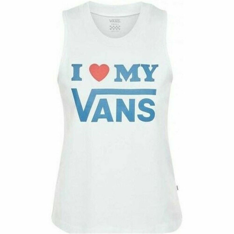 Women's Sleeveless T-shirt Vans  LOVE White