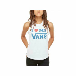 Women's Sleeveless T-shirt Vans  LOVE White