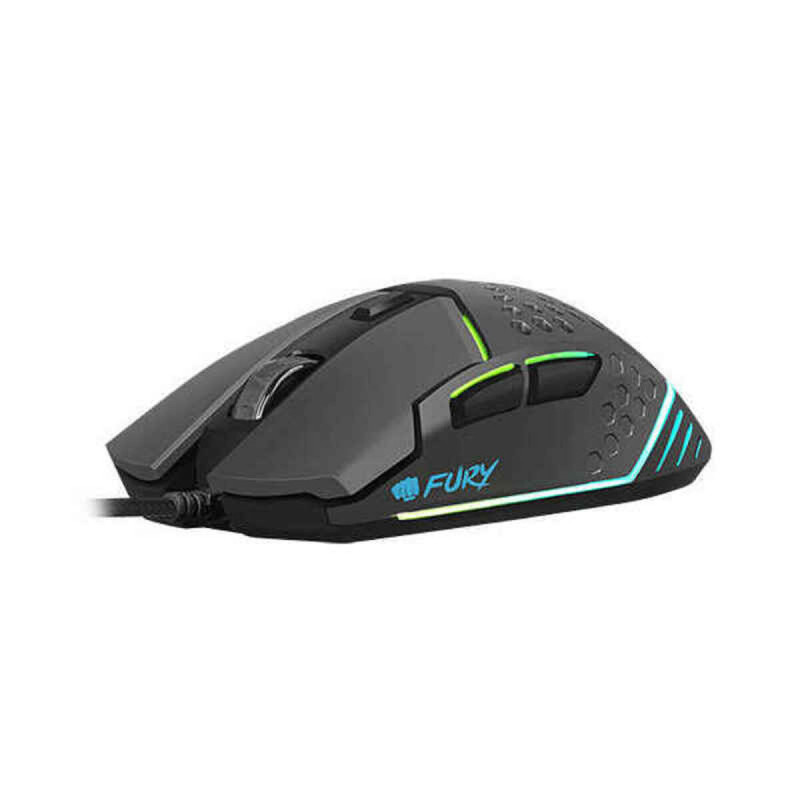 Gaming Mouse Fury NFU-1654 RGB 6400 DPI Black