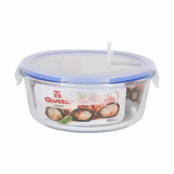 Hermetic Lunch Box Quttin Circular 900 ml (6 Units)