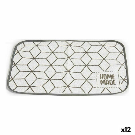 Table Mat 33 x 0,3 x 48 cm Grey White (12 Units)