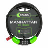 Cable with padlock Citadel Manhattan cc 150/8/c Combination Black 150 cm