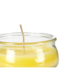 Candle Yellow Glass Wax 7,7 x 4 x 7,7 cm (24 Units)