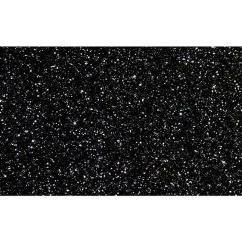 Eva Rubber Fama Glitter Black 50 x 70 cm (10 Pieces)