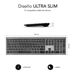 Keyboard Subblim SUBKB-2PUE201 Black