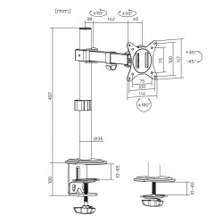 Screen Table Support MacLean MC-572N 17" 32"