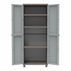 Broom cupboard Terry Jrattan 369 Grey 68 x 37,5 x 170 cm Plastic 3 Shelves