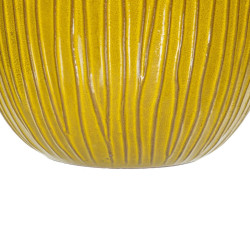 Set of Planters 38 x 38 x 35 cm Ceramic Yellow (3 Pieces)