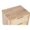 Nightstand Home ESPRIT Wood Metal Rattan 40 x 30 x 48 cm