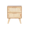 Nightstand Home ESPRIT Wood Metal Rattan 40 x 30 x 48 cm