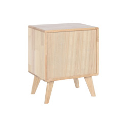 Nightstand Home ESPRIT Wood Metal Rattan 40 x 30 x 48 cm