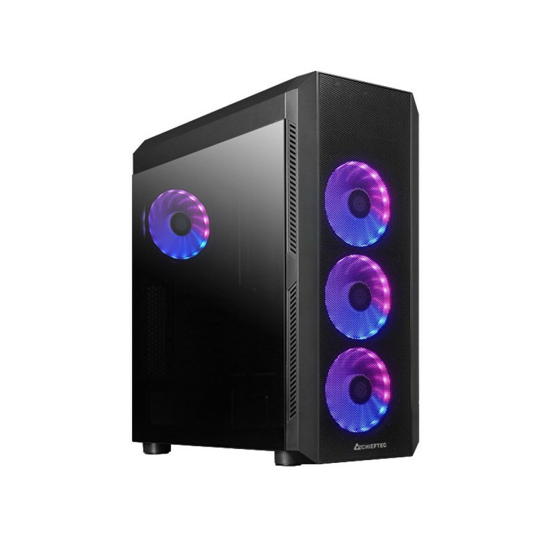 ATX Semi-tower Box Chieftec GL-04B-OP Black Multicolour