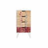 Chest of drawers DKD Home Decor Natural Rubber wood White Maroon Paolownia wood (40 x 30 x 78 cm)