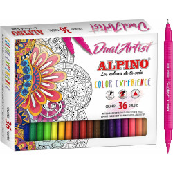 Set of Felt Tip Pens Alpino Dual Artist Multicolour (8 Units)