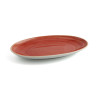 Serving Platter Ariane Terra Oval Ceramic Red (Ø 32 cm) (6 Units)