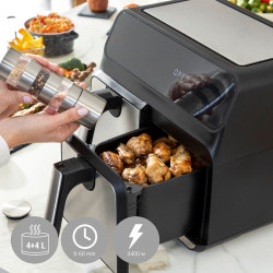 Air Fryer InnovaGoods Fryinn Double 8000 Black 3400 W 8 L Stainless steel