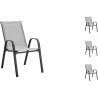 Garden chair 4 Units Grey