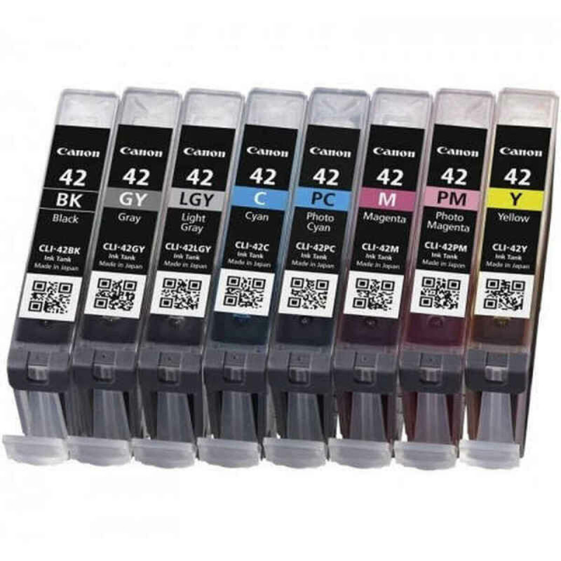 Original Ink Cartridge Canon CLI-42 BK/C/M/Y/PM/PC/GY/LGY Multicolour