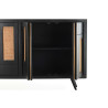 Sideboard DKD Home Decor Black Rattan Mango wood (160 x 40 x 90 cm)