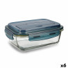 Lunchbox with Cutlery Comparment Quid Astral Glass 1,04 L (6 Units)