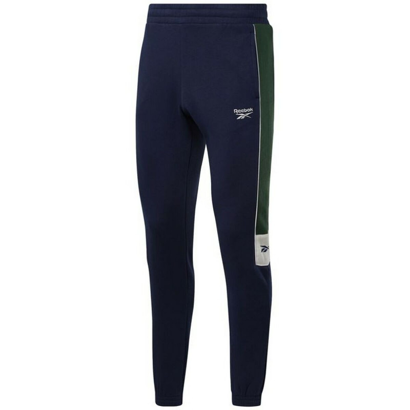 Long Sports Trousers Reebok Classics Linear Men Navy Blue